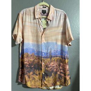 Guess Men's Cactus Print Shirt Slim Fit Size M NWT